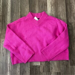 Gap v-neck cashmere sweater pink